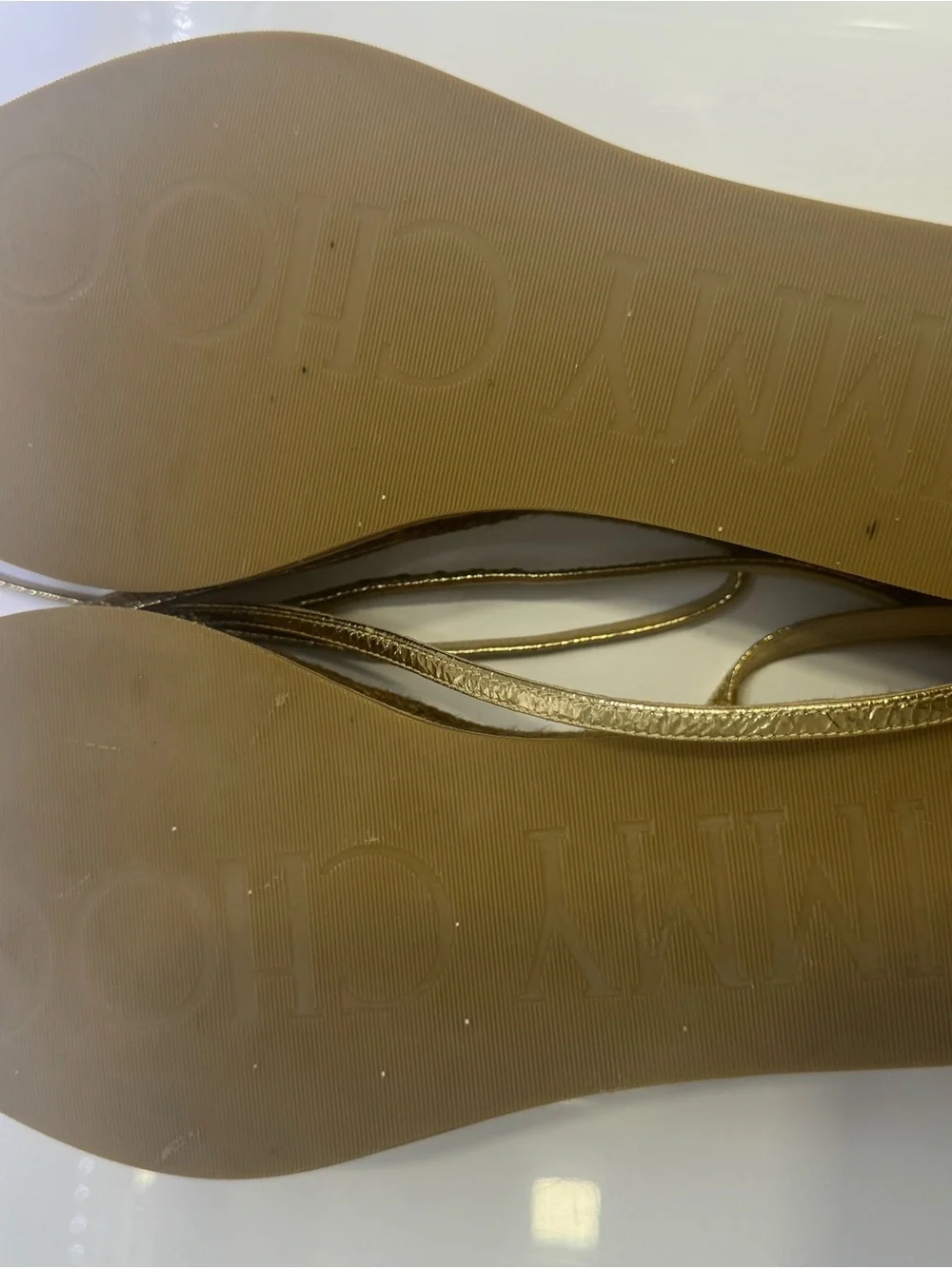 Jimmy Choo strappy metallic